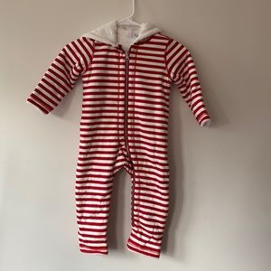 Hanna Andersson toddler coverall coat striped reversible bunting onesie jacket